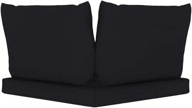 Alt view image 13 of 16 - vidaXL Chair Cushion 3 Pcs Outdoor Seat Cushion Sofa Pad Black Oxford Fabric