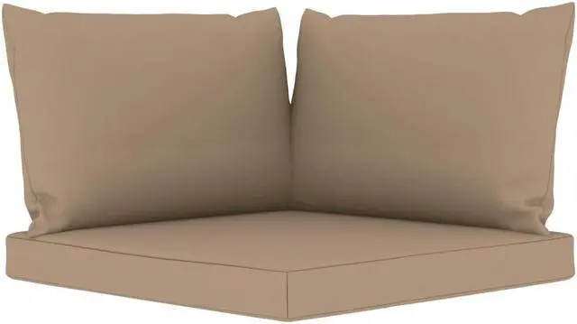 Alt view image 12 of 17 - vidaXL Chair Cushion 3 Pcs Outdoor Seat Cushion Sofa Pad Taupe Oxford Fabric