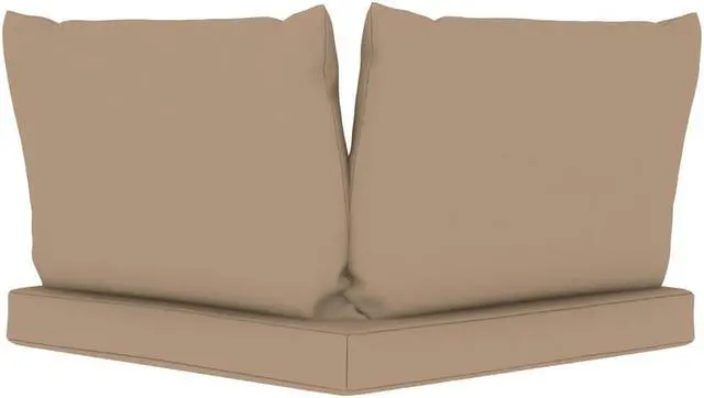Alt view image 13 of 17 - vidaXL Chair Cushion 3 Pcs Outdoor Seat Cushion Sofa Pad Taupe Oxford Fabric