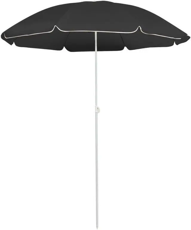 Alt view image 2 of 17 - vidaXL Parasol with LED Lights Anthracite 78.7"x83.1" Aluminum