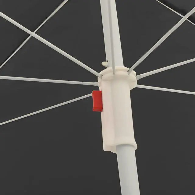 Alt view image 14 of 17 - vidaXL Parasol with LED Lights Anthracite 78.7"x83.1" Aluminum