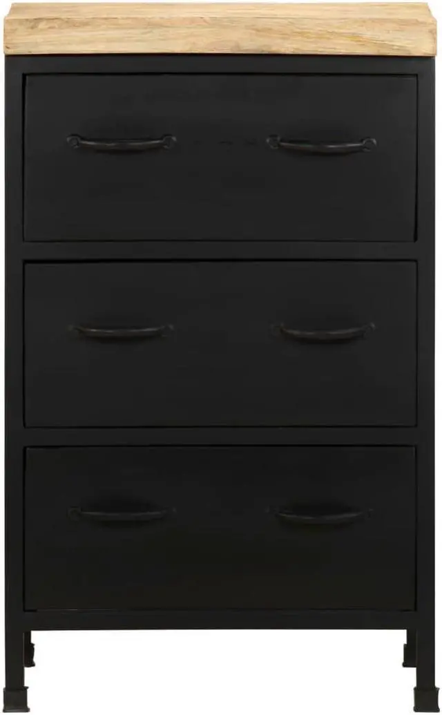 Alt view image 9 of 12 - vidaXL Sideboard 18.5"x13.8"x29.9" Rough Mango Wood Side Cabinet Cupboard