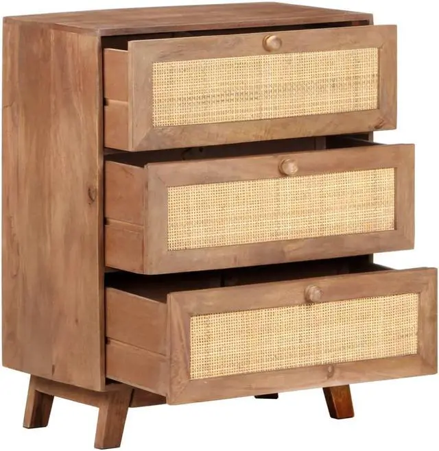 Alt view image 8 of 9 - vidaXL Sideboard Coffee Bar Buffet Hallway Entryway Cabinet Solid Wood Mango