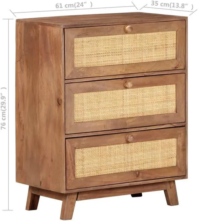 Alt view image 3 of 9 - vidaXL Sideboard Coffee Bar Buffet Hallway Entryway Cabinet Solid Wood Mango