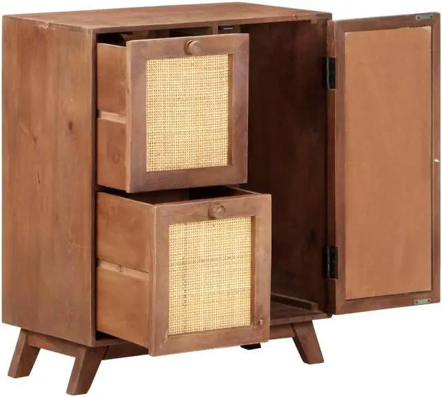 Alt view image 14 of 16 - vidaXL Sideboard Coffee Bar Buffet Hallway Entryway Cabinet Solid Wood Mango