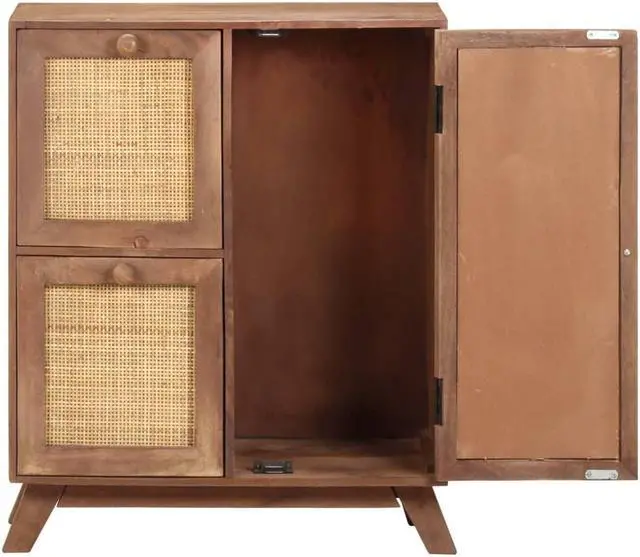 Alt view image 15 of 16 - vidaXL Sideboard Coffee Bar Buffet Hallway Entryway Cabinet Solid Wood Mango