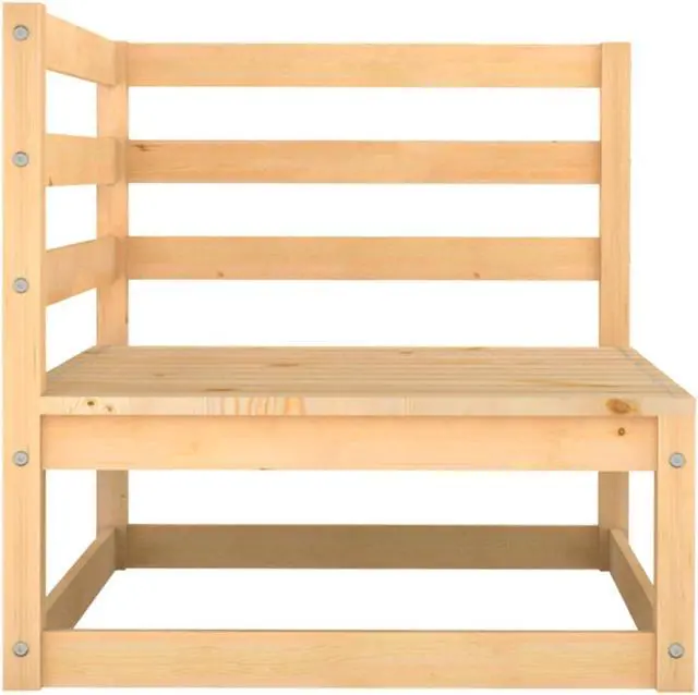 Alt view image 4 of 12 - vidaXL Patio Furniture Set 2 Piece Garden Sofa Set with Cushions Solid Wood Pine