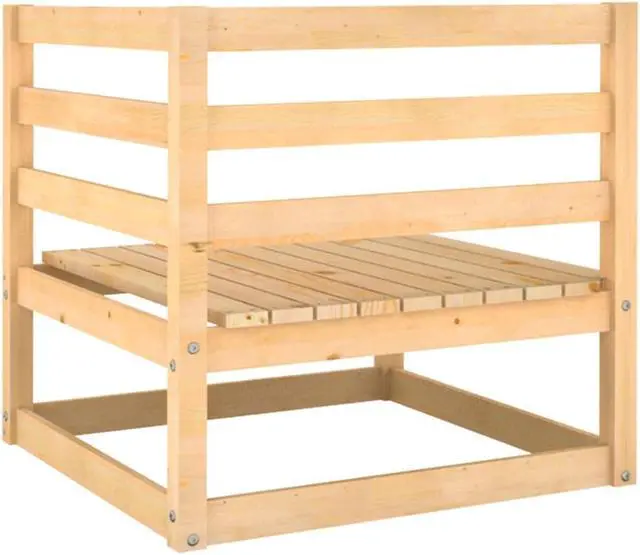 Alt view image 5 of 12 - vidaXL Patio Furniture Set 2 Piece Garden Sofa Set with Cushions Solid Wood Pine