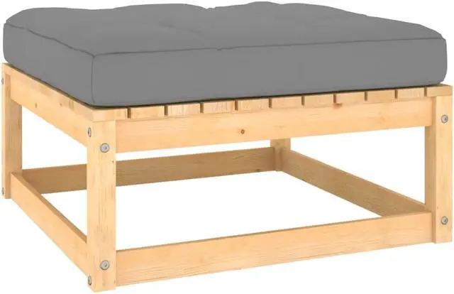 Alt view image 7 of 12 - vidaXL Patio Furniture Set 2 Piece Sectional Sofa with Cushions Solid Wood Pine