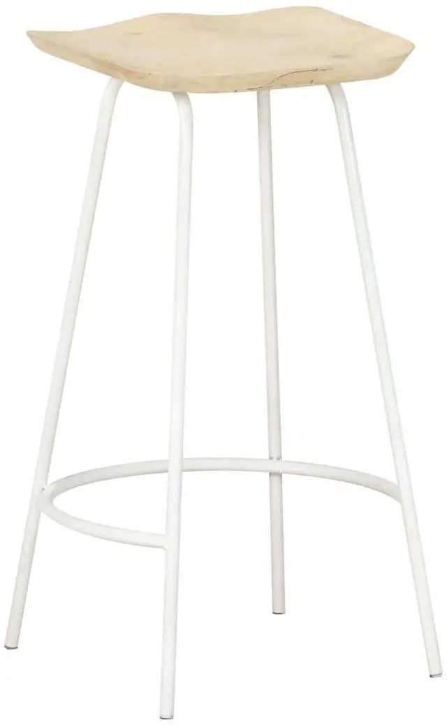 Alt view image 15 of 18 - vidaXL Bar Stools Bar Counter Height Stool Island Stool 4 Pcs Solid Mango Wood