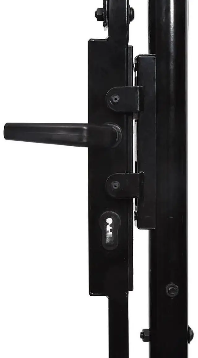 Alt view image 11 of 11 - vidaXL Single Door Fence Gate with Hoop Top 39.4" x 29.5"