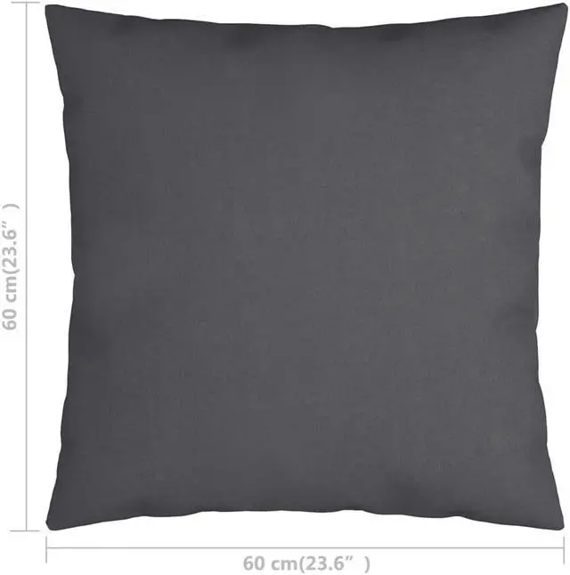 Alt view image 9 of 15 - vidaXL Throw Pillows 4 pcs Anthracite 23.6"x23.6" Fabric