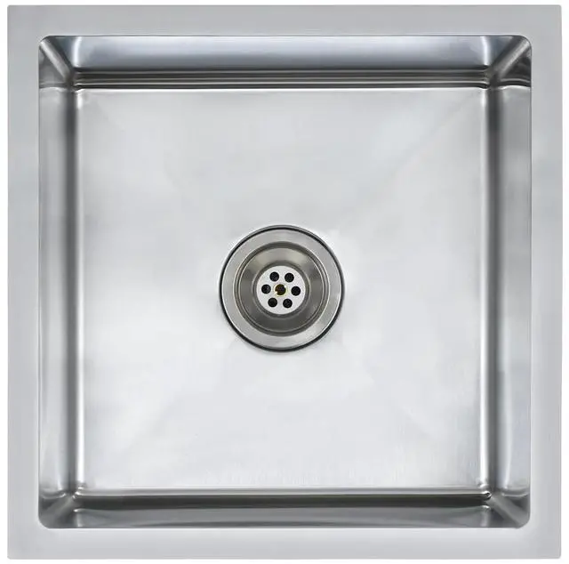 Alt view image 14 of 17 - vidaXL Kitchen Sink Undermount Sink with Strainer Stainless Steel Sink Square