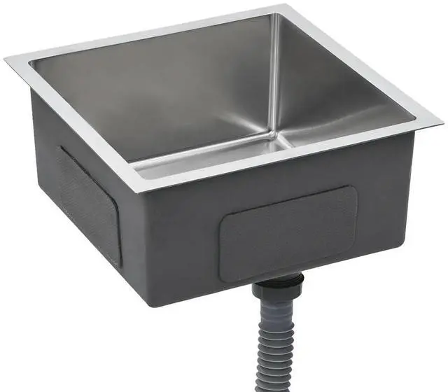 Alt view image 16 of 17 - vidaXL Kitchen Sink Undermount Sink with Strainer Stainless Steel Sink Square