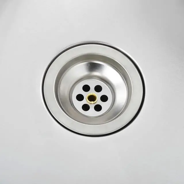 Alt view image 5 of 17 - vidaXL Kitchen Sink Undermount Sink with Strainer Stainless Steel Sink Square
