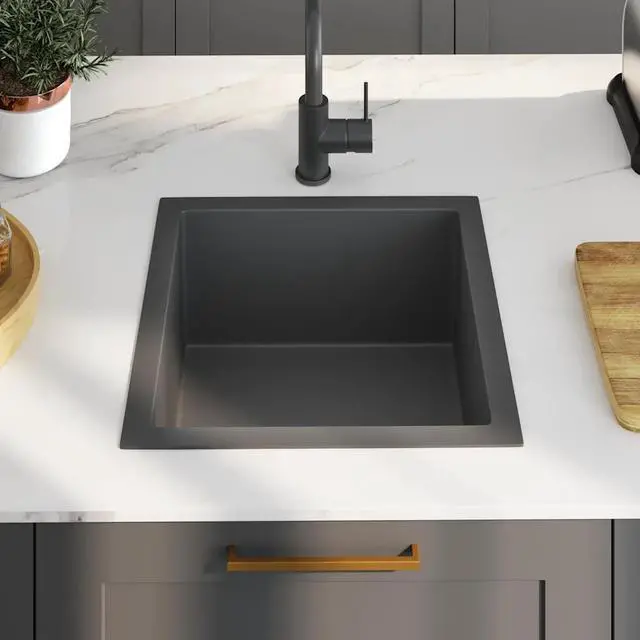 Alt view image 16 of 19 - vidaXL Kitchen Sink Undermount Sink with Strainer Black Stainless Steel Sink