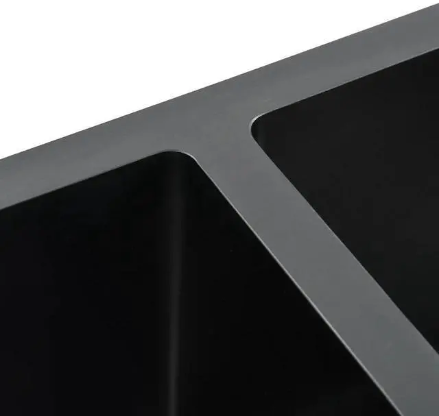 Alt view image 19 of 20 - vidaXL Handmade Kitchen Sink Black Stainless Steel Under-Mount