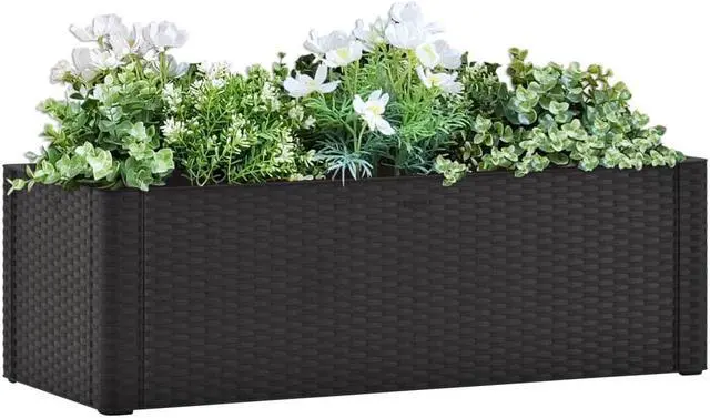 Main image of vidaXL Garden Raised Bed with Self Watering System Anthracite Outdoor Planter