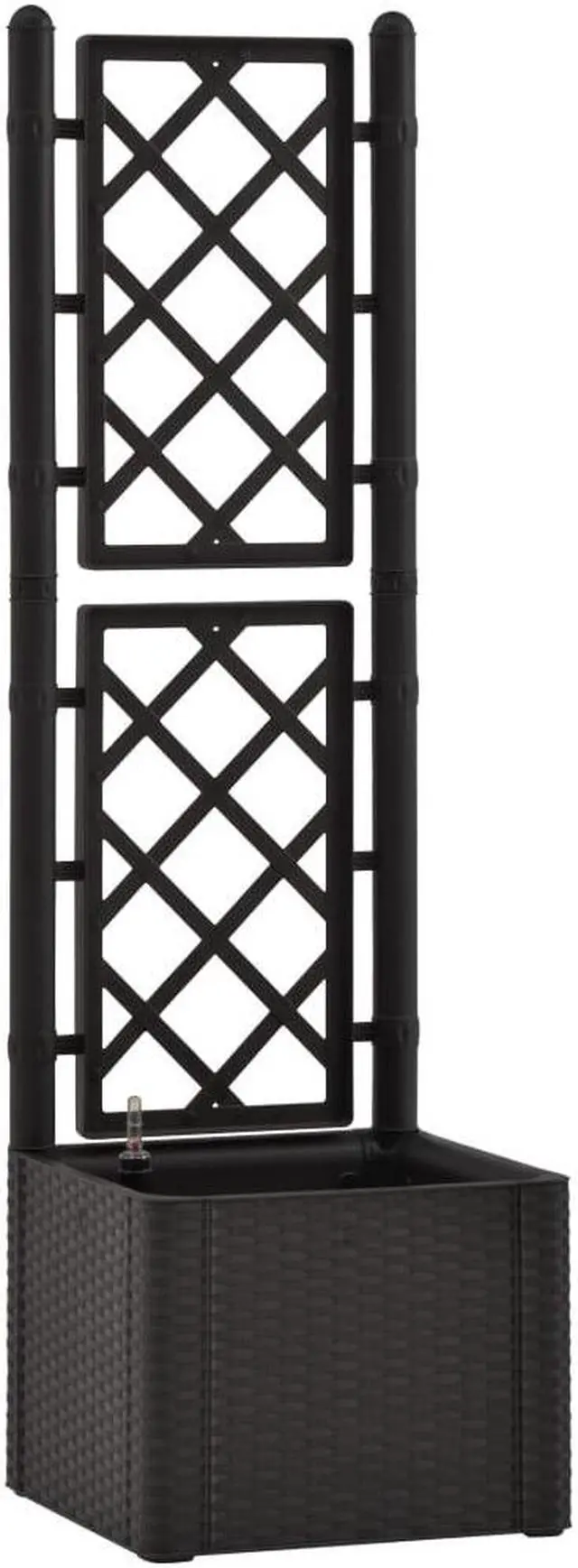 Alt view image 2 of 13 - vidaXL Garden Raised Bed with Trellis and Self Watering System Anthracite