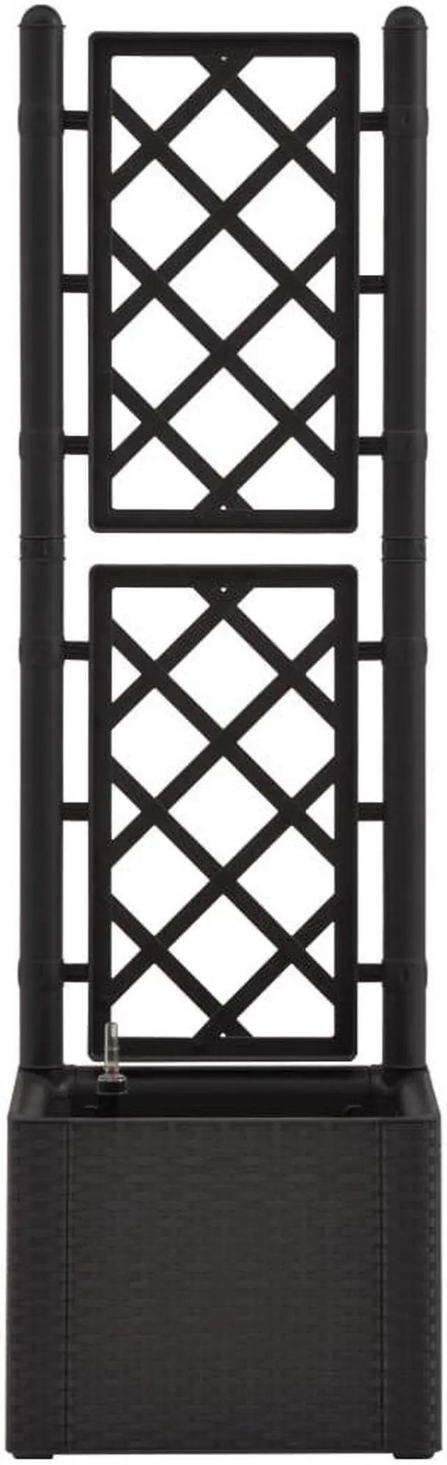 Alt view image 4 of 13 - vidaXL Garden Raised Bed with Trellis and Self Watering System Anthracite