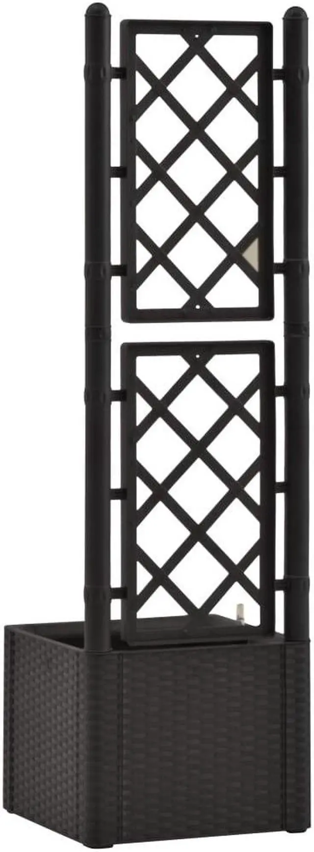 Alt view image 6 of 13 - vidaXL Garden Raised Bed with Trellis and Self Watering System Anthracite