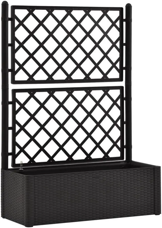 Alt view image 2 of 16 - vidaXL Gabion Raised Bed Galvanized Steel 39.4" Outdoor Patio Basket Planter