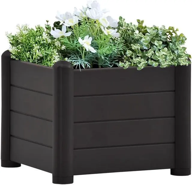 Main image of vidaXL Planter Flower Box Raised Flower Bed Outdoor Planter for Patio Anthracite