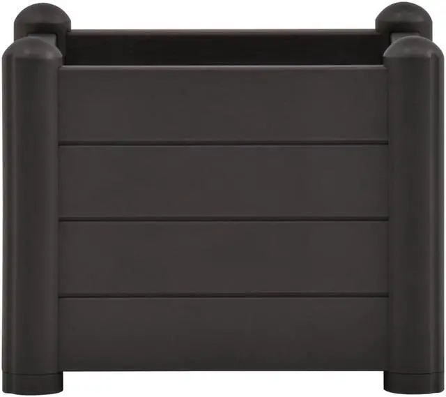 Alt view image 3 of 12 - vidaXL Planter Flower Box Raised Flower Bed Outdoor Planter for Patio Anthracite