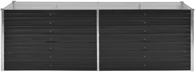 Alt view image 4 of 11 - vidaXL Garden Raised Bed Anthracite 94.5"x31.5"x30.3" Galvanized Steel