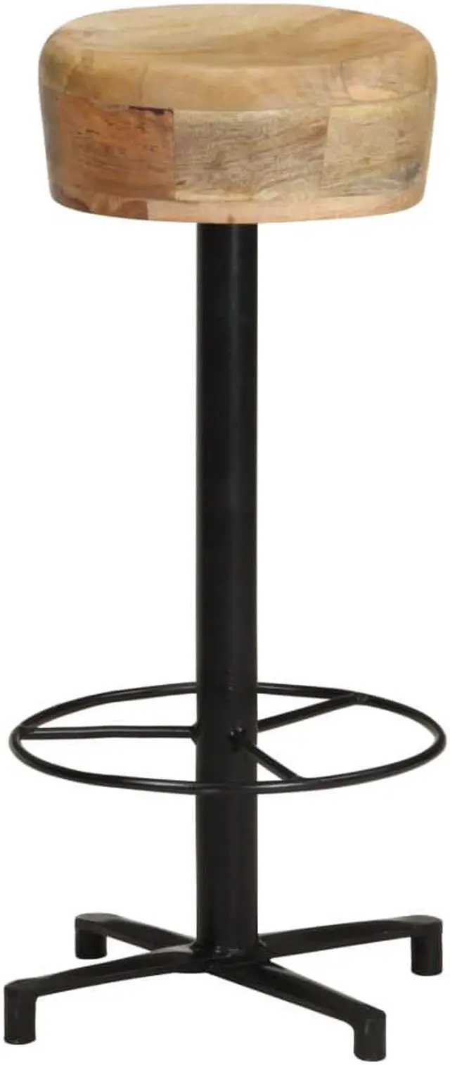 Alt view image 7 of 16 - vidaXL Bar Stools 2 pcs 30" Solid Mango Wood