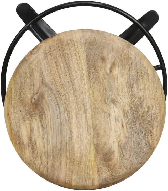 Alt view image 8 of 16 - vidaXL Bar Stools 2 pcs 30" Solid Mango Wood