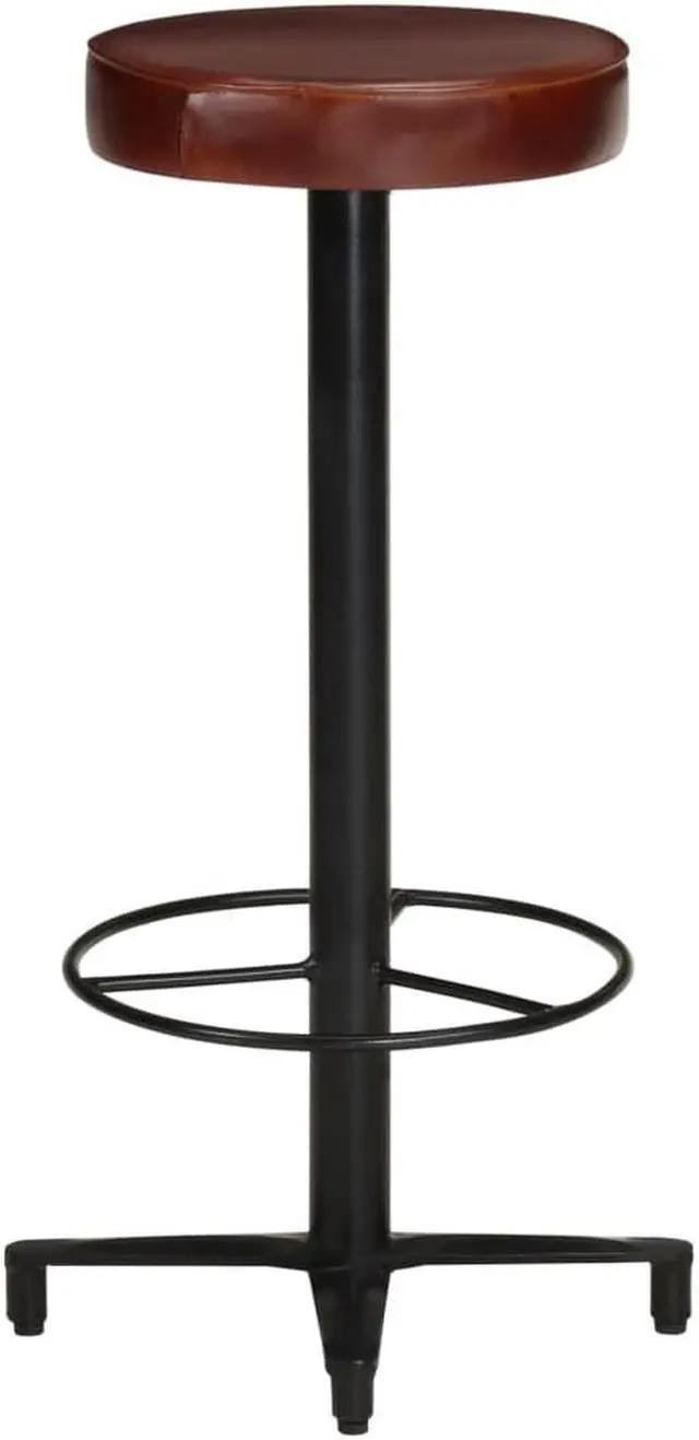 Alt view image 8 of 17 - vidaXL Bar Stools 2 pcs 30" Real Leather