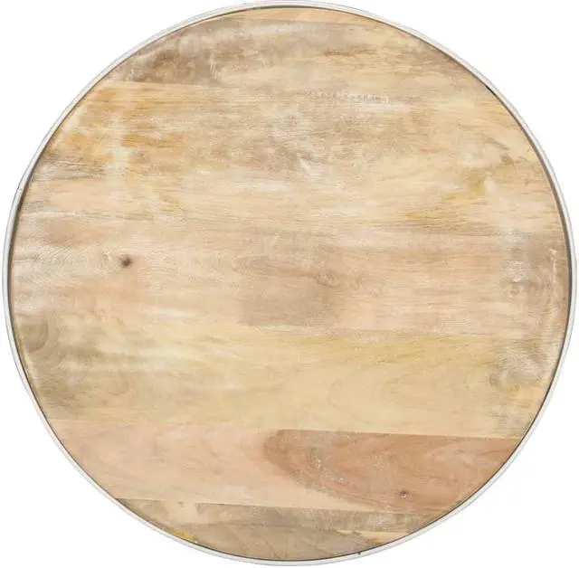 Alt view image 6 of 13 - vidaXL Coffee Table White 26.8"x26.8"x14.2" Solid Mango Wood