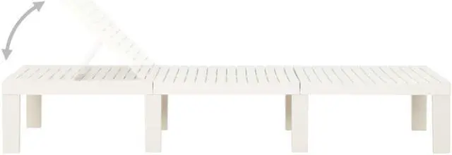 Alt view image 2 of 13 - vidaXL Sun Lounger Plastic White