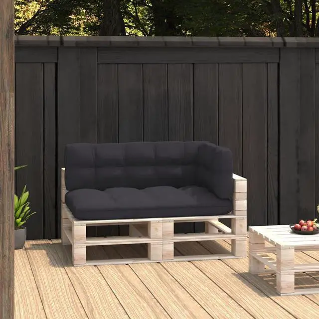 Main image of vidaXL Chair Cushion 2 Pcs Outdoor Garden High Back Chair Cushion Taupe Fabric