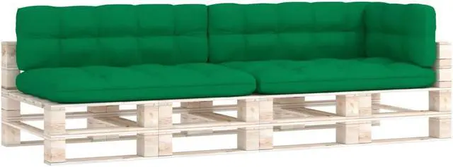 Alt view image 2 of 12 - vidaXL Chair Cushion 5 Pcs Outdoor Pallet Seat Cushion Sofa Pad Green Fabric