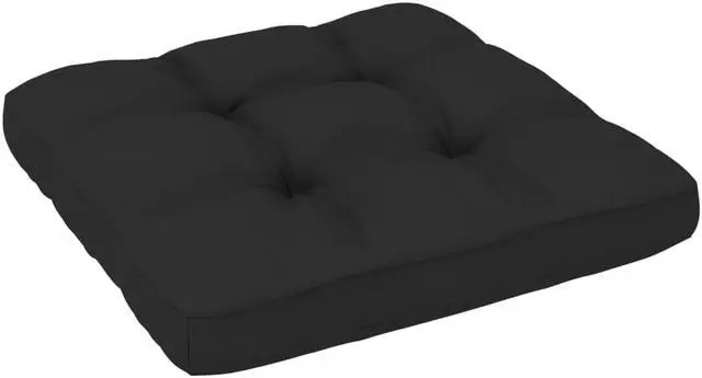 Alt view image 9 of 17 - vidaXL Pallet Sofa Cushion Black 22.8"x22.8"x4"