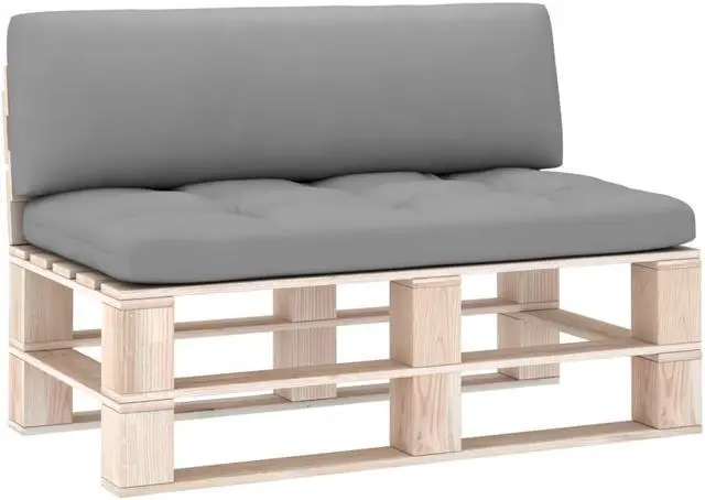 Main image of vidaXL Chair Cushion 2 Pcs Outdoor Pallet Seat Cushion Sofa Pad Taupe Fabric