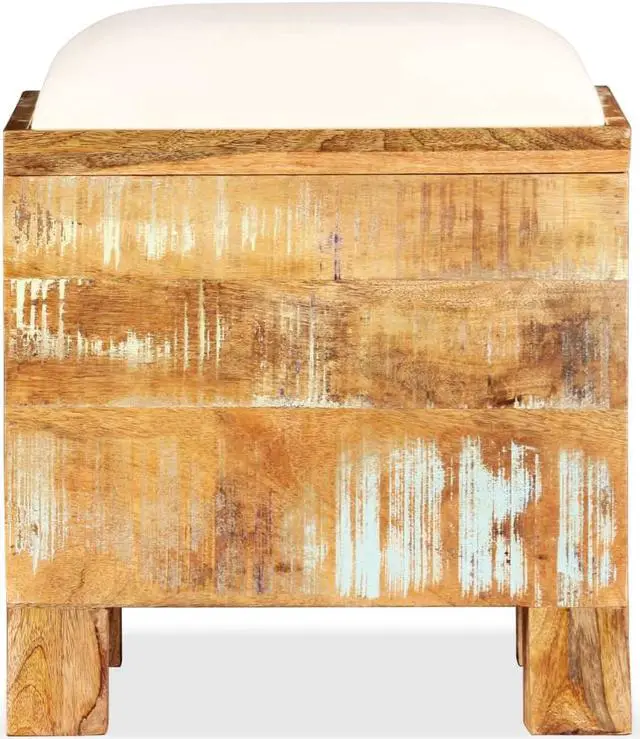 Alt view image 3 of 12 - vidaXL Storage Bench Storage Cabinet Hall Entryway Bench Solid Reclaimed Wood