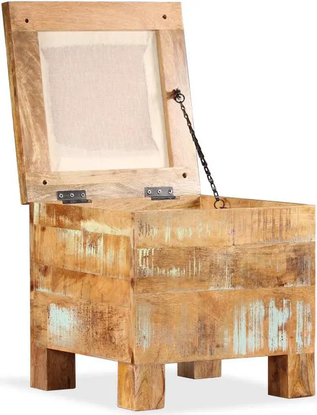 Alt view image 5 of 12 - vidaXL Storage Bench Storage Cabinet Hall Entryway Bench Solid Reclaimed Wood