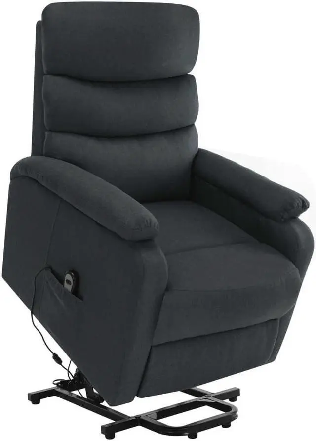 Main image of vidaXL Power Lift Recliner Electric Lift Chair for Elderly Dark Gray Fabric
