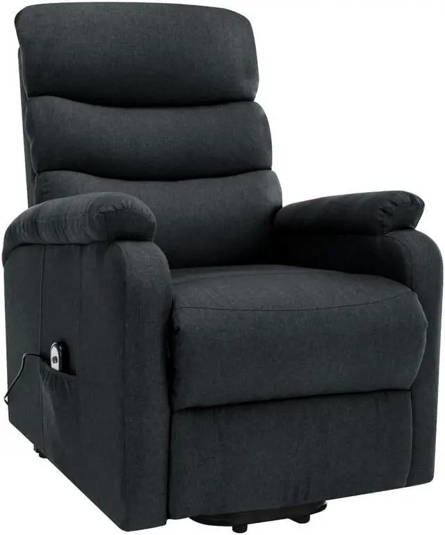 Alt view image 3 of 7 - vidaXL Power Lift Recliner Electric Lift Chair for Elderly Dark Gray Fabric