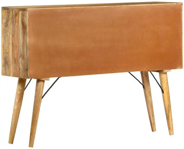 Alt view image 15 of 17 - vidaXL Solid Mango Wood Sideboard 43.3"x11.8"x32.3" Wooden Cupboard Cabinet