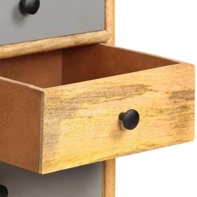 Alt view image 16 of 17 - vidaXL Solid Mango Wood Sideboard 43.3"x11.8"x32.3" Wooden Cupboard Cabinet