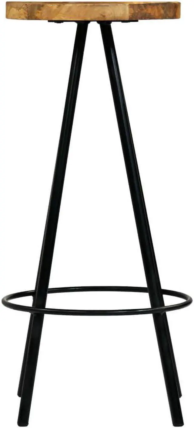 Alt view image 13 of 15 - vidaXL Bar Stools Bar Counter Height Stool Island Stool 4 Pcs Solid Mango Wood