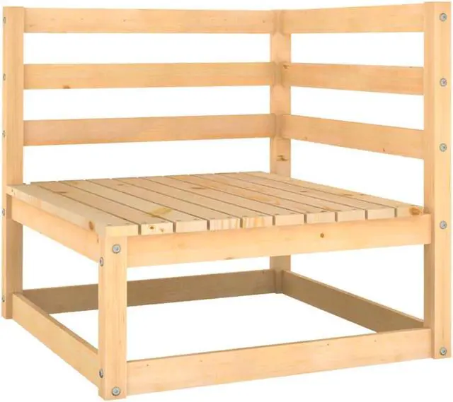 Alt view image 5 of 7 - vidaXL Patio Furniture Set 4 Piece Sofa Set with Cushions Solid Wood Pine