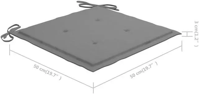 Alt view image 3 of 16 - vidaXL Chair Cushion 4 Pcs Outdoor Patio Seat Cushion Pad Gray Oxford Fabric