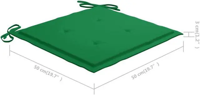 Alt view image 3 of 14 - vidaXL Chair Cushion 6 Pcs Outdoor Patio Seat Cushion Green Oxford Fabric