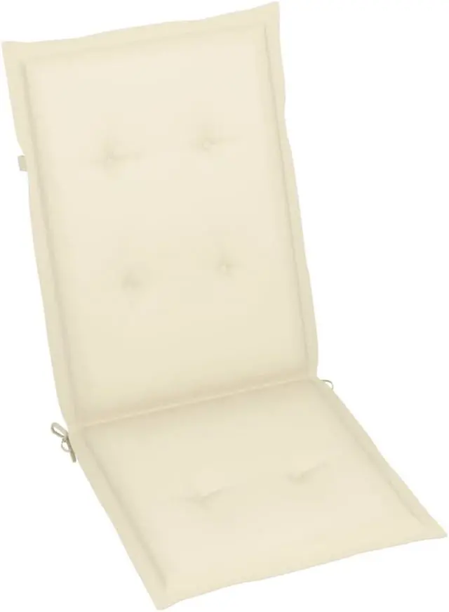 Alt view image 10 of 16 - vidaXL Chair Cushion 6 Pcs Outdoor Garden High Back Chair Cushion Cream Fabric