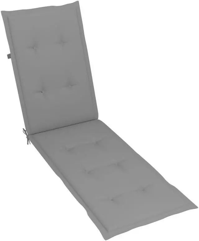 Alt view image 12 of 14 - vidaXL Chair Cushion Outdoor Water Repellent Deck Chair Seat Cushion Pad Gray